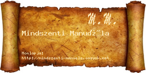 Mindszenti Manuéla névjegykártya